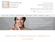 Tablet Screenshot of dermloudoun.com